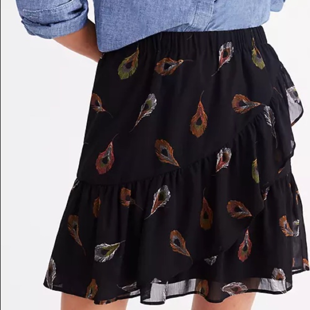 Madewell | Ruffle Edge Skirt In Peacock Feathers